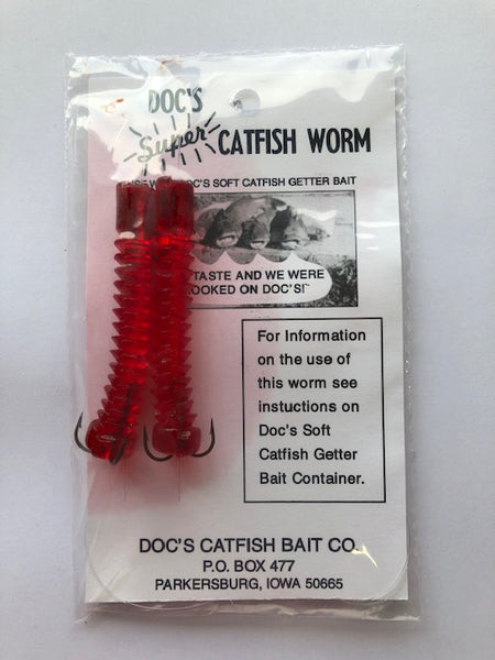 Doc's Super Catfish Worms – 12 Pack, Orange (DCW-Orange), Stink Bait For Crappie & Catfish