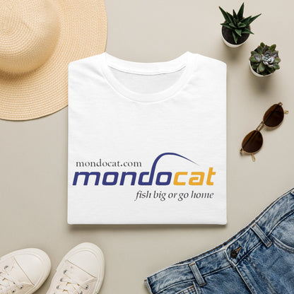 T-Shirt — Mondocat Logo "fish big or go home" Casual Graphic Tee