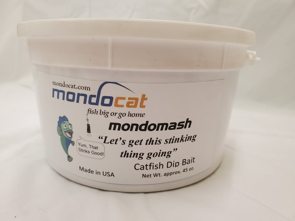 MondoMash Catfish Dip Bait 45 oz. Cheese Flavor – Mondocat - Fish Big or Go  Home
