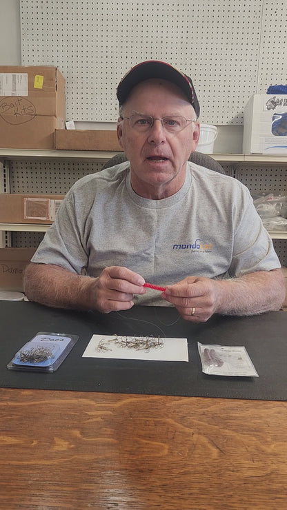 Clam Shell of Doc's treble hooks