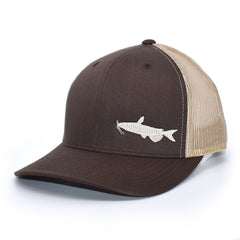 Catfish Fishing Brown Retro Trucker Hat - Bucks of America