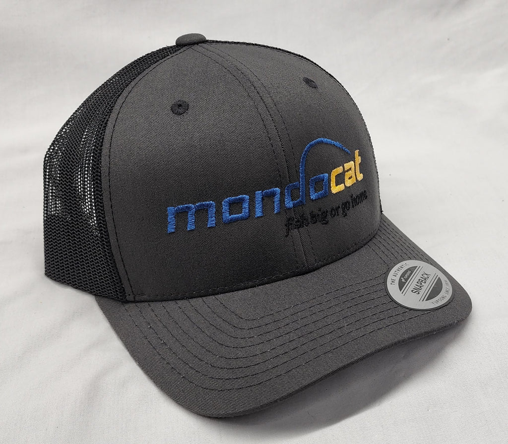 MondoCat Charcoal Snap Back Hat - Mesh Back