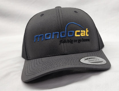 MondoCat Charcoal Snap Back Hat - Mesh Back