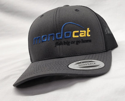 MondoCat Charcoal Snap Back Hat - Mesh Back