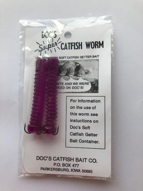 Doc's Super Catfish Worms Purple