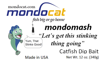 MondoMash Catfish Dip Bait 12oz. Cheese Flavor