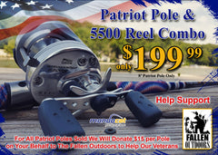 MondoCat 8' Patriot Pole & Abu S-5500 Reel Combo