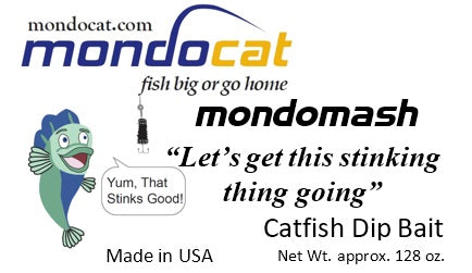 MondoMash Catfish Dip Bait Gallon Tubs Cheese Flavor